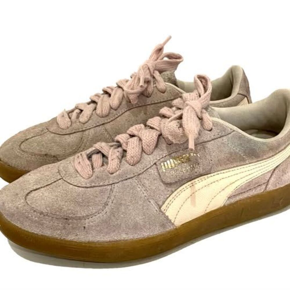 Puma Palermo Mens 10 Pink Suede Shoes Gum Sole Retro Terrace Soccer Sneakers